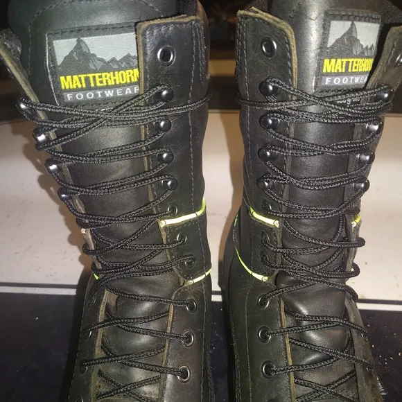 Matterhorn Footwear High Viz Yellow And Black Tactical Boots.. Size-11... NTN!!