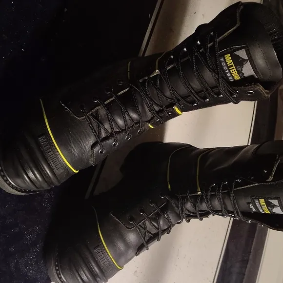 Matterhorn Footwear High Viz Yellow And Black Tactical Boots.. Size-11... NTN!!