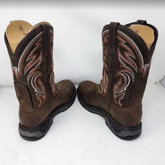 Men's 10 EE Ariat WorkHog XT Carbon Toe western work boots Distressed Brown Wide