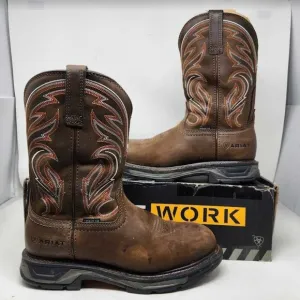 Men's 10 EE Ariat WorkHog XT Carbon Toe western work boots Distressed Brown Wide