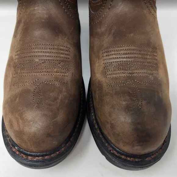 Men's 10 EE Ariat WorkHog XT Carbon Toe western work boots Distressed Brown Wide