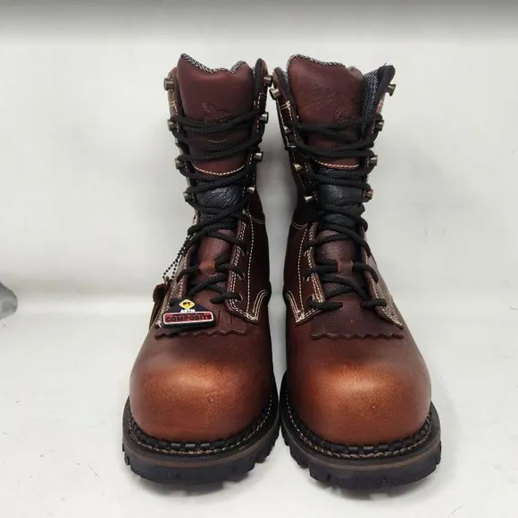 Men's 8W Georgia Boot Amp LT 9&quot; Logger comp toe waterproof work boots GB00236