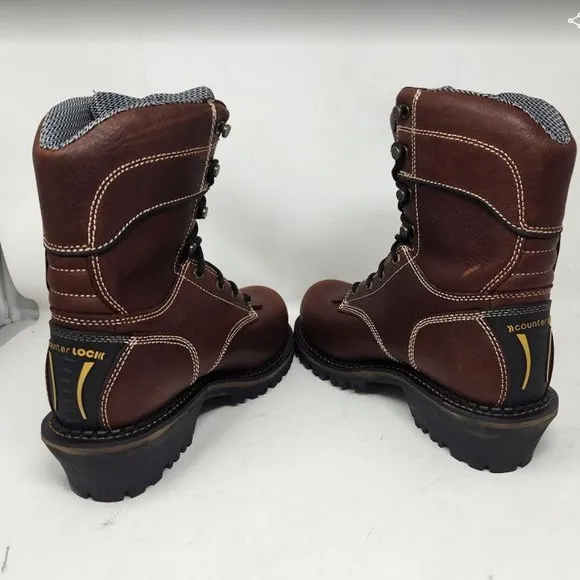 Men's 8W Georgia Boot Amp LT 9&quot; Logger comp toe waterproof work boots GB00236