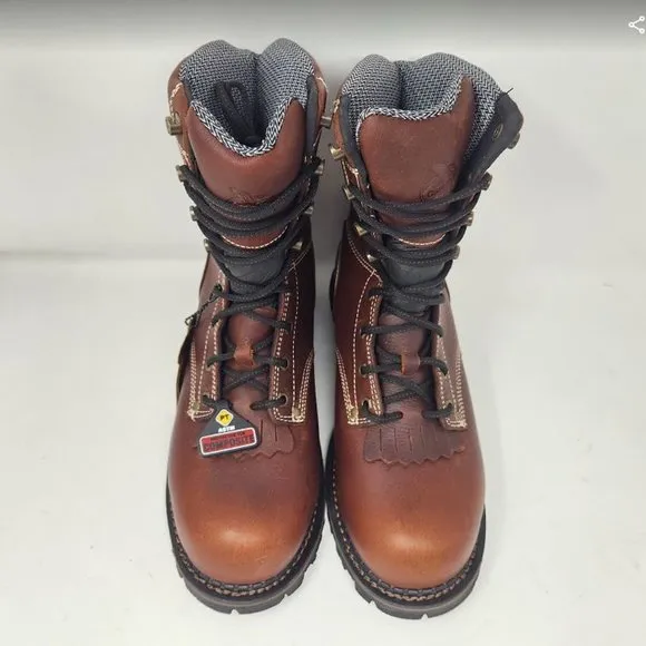 Men's 8W Georgia Boot Amp LT 9&quot; Logger comp toe waterproof work boots GB00236