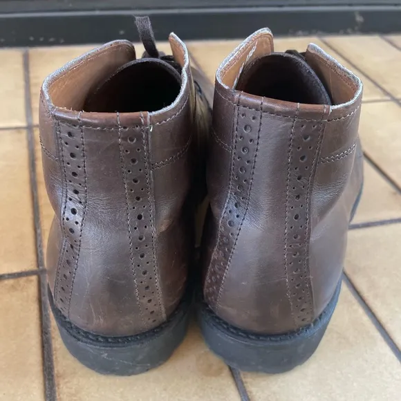 Mens Allen Edmonds &quot;Tate&quot; Chocolate Brown Leather Chukka Boot