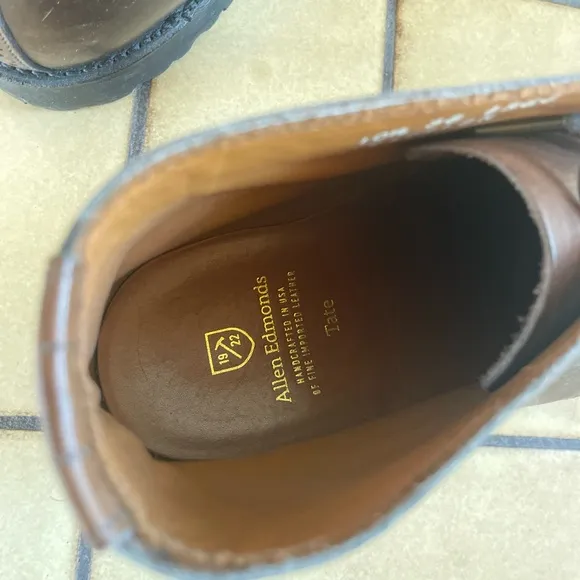 Mens Allen Edmonds &quot;Tate&quot; Chocolate Brown Leather Chukka Boot