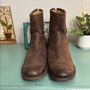 Men's Brown Leather Frye Boots SZ 11.5 D box 140