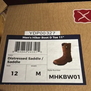 Men's Distressed Saddle Hiker Boots