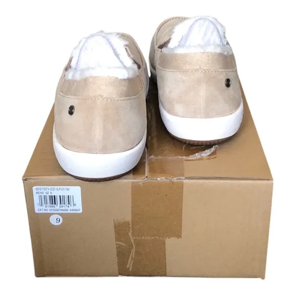 Mens Fiesta Cozy Slip-On Suede Wool Comfort Orthotic Support Shoes Size 9 NIB