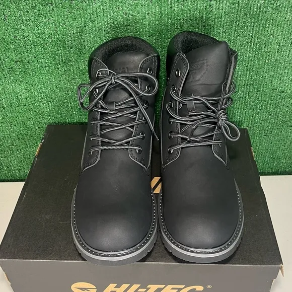 Men's Hi-Tec Reznor 6&quot; Soft Toe Black Work Boots Size 10‎ New With Original Box