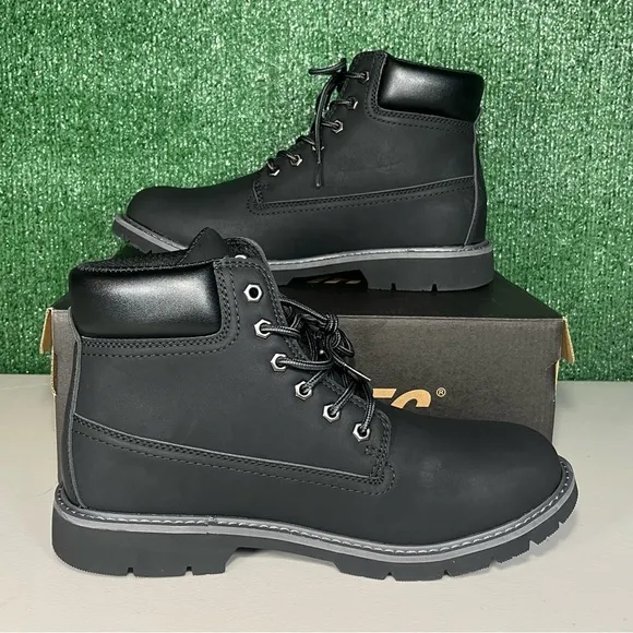 Men's Hi-Tec Reznor 6&quot; Soft Toe Black Work Boots Size 10‎ New With Original Box