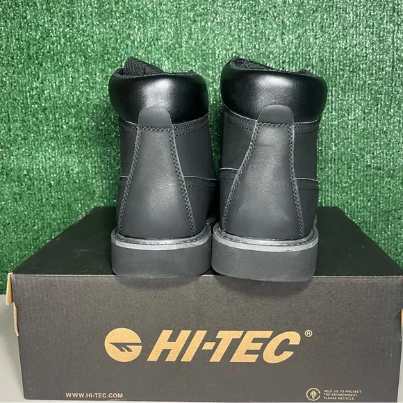 Men's Hi-Tec Reznor 6&quot; Soft Toe Black Work Boots Size 10‎ New With Original Box