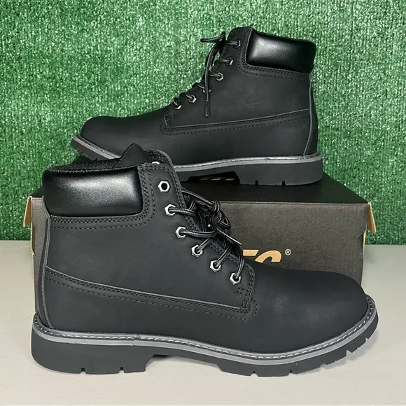 Men's Hi-Tec Reznor 6&quot; Soft Toe Black Work Boots Size 10.5 New With Original Box