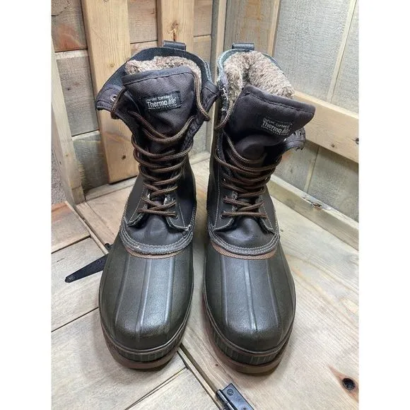 MEN'S ITASCA Thinsulate Thermal Insulation Steel Shank Boots Size 9 Brown