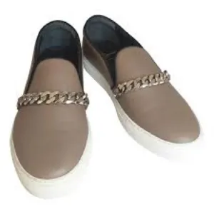 Men’s Louis Leeman Tan Slip-On Shoes with Chain Detail
