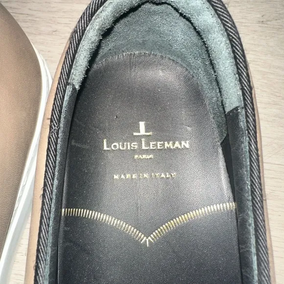 Men’s Louis Leeman Tan Slip-On Shoes with Chain Detail