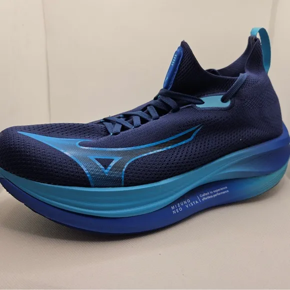 Men’s Mizuno Neo Vista Blue Running Plated Energetic Shoe Sneaker Size 9