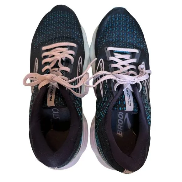 Men's Navy Blue / Purple Glycerin 20 Brooks Wide Running Shoes-US 9.5 / EU 41