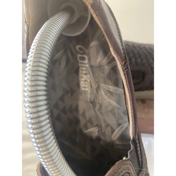 Men's Olukai Lae'ahi Lauhala Woven Leather Slip-On Shoes-Size 9M-Excellent Cond