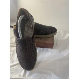 Men's Olukai Lae'ahi Lauhala Woven Leather Slip-On Shoes-Size 9M-Excellent Cond