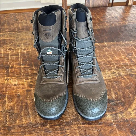 Men's Redwing Irish Setter Black and Brown Work Boots size 11