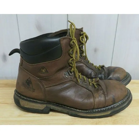 Mens Rocky Ironclad Waterproof Boots 5703 Size 14 W Brown Leather Workwear‎