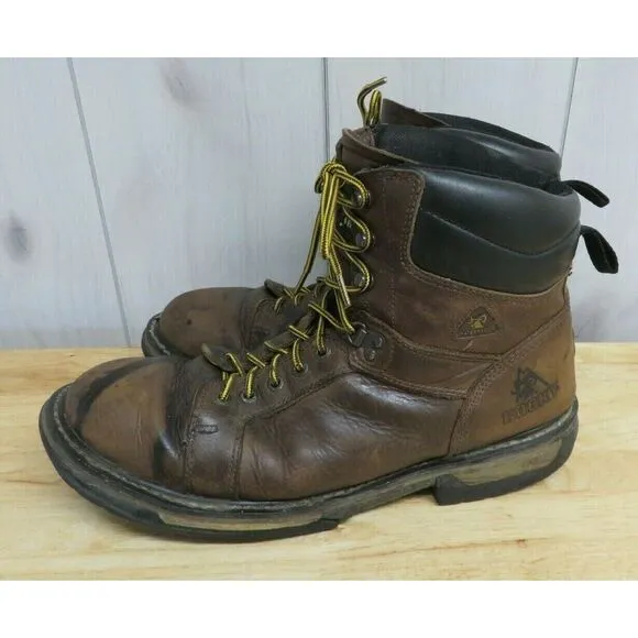 Mens Rocky Ironclad Waterproof Boots 5703 Size 14 W Brown Leather Workwear‎