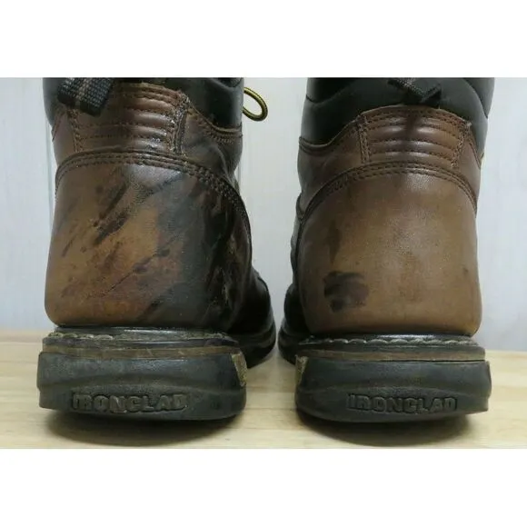 Mens Rocky Ironclad Waterproof Boots 5703 Size 14 W Brown Leather Workwear‎