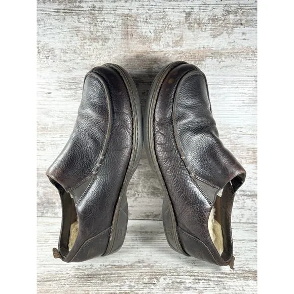 Men's UGG Australia Brown Leather Slip On Loafers Sz 13 S/N 3034