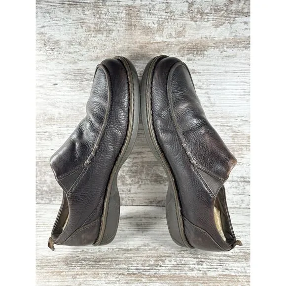 Men's UGG Australia Brown Leather Slip On Loafers Sz 13 S/N 3034