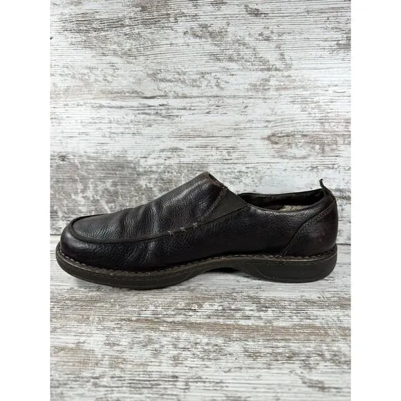 Men's UGG Australia Brown Leather Slip On Loafers Sz 13 S/N 3034