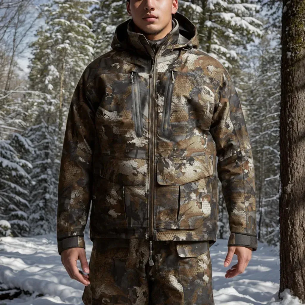 Men’s Waterproof Hunting & Fishing Jacket – Insulated & Silent