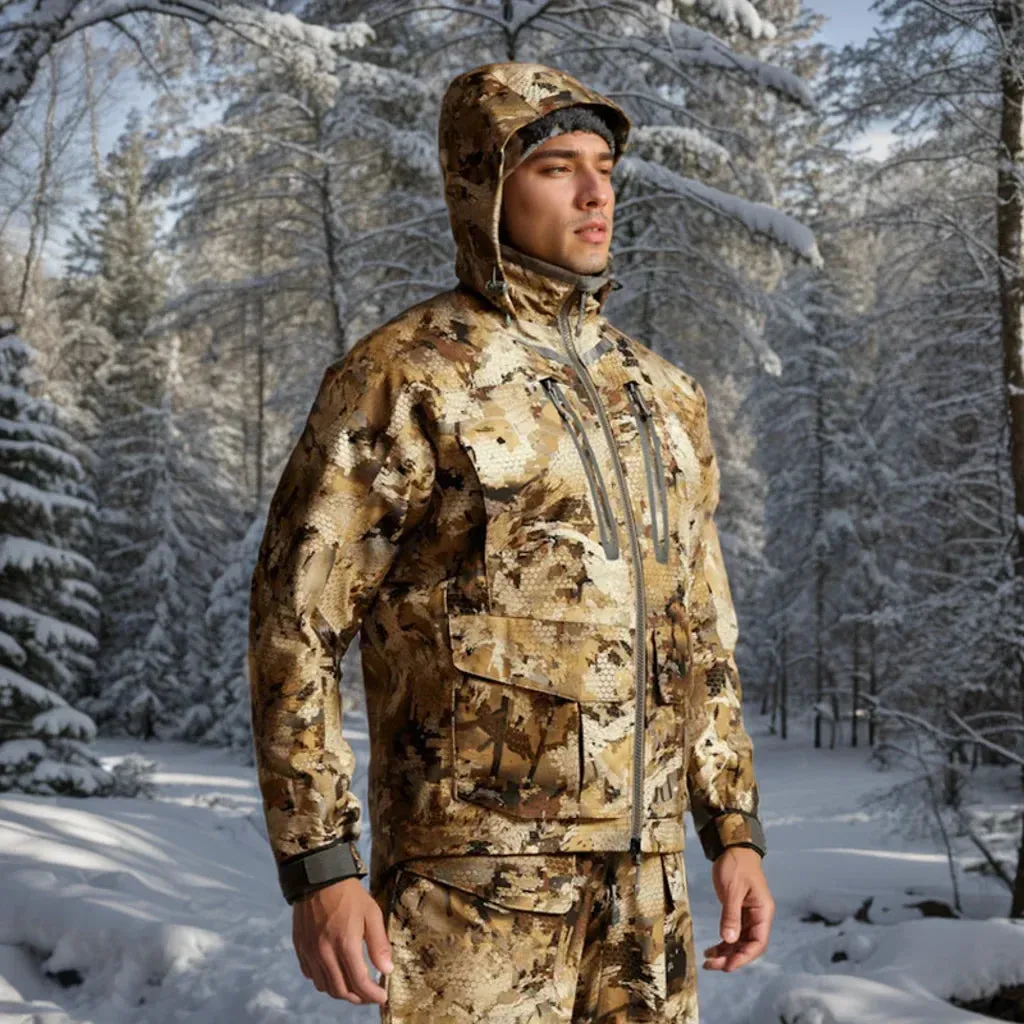 Men’s Waterproof Hunting & Fishing Jacket – Insulated & Silent