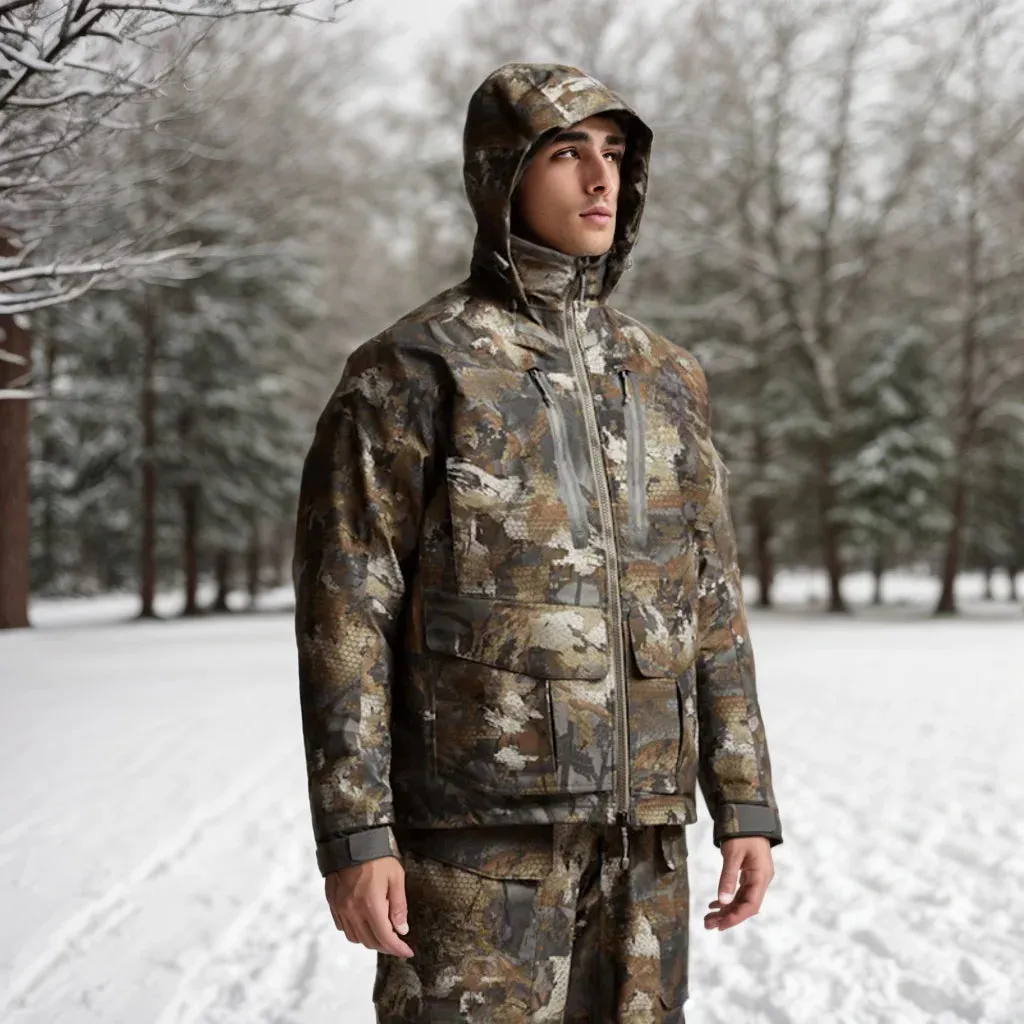 Men’s Waterproof Hunting & Fishing Jacket – Insulated & Silent