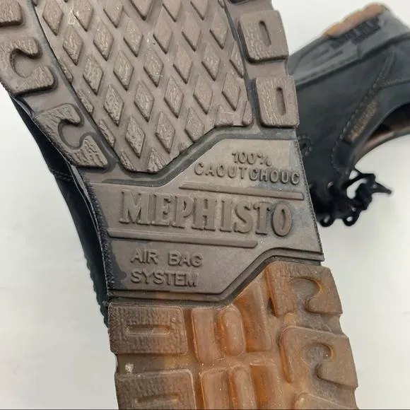 Mephisto City Hiker Lace Up Leather Shoes Black