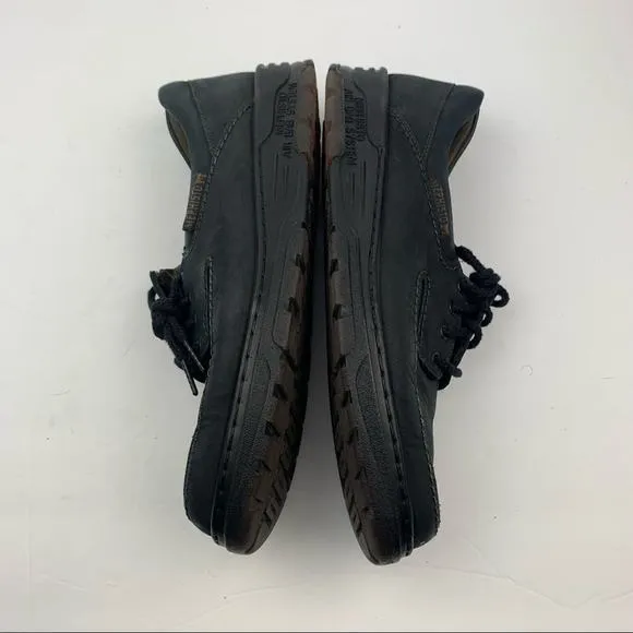 Mephisto City Hiker Lace Up Leather Shoes Black