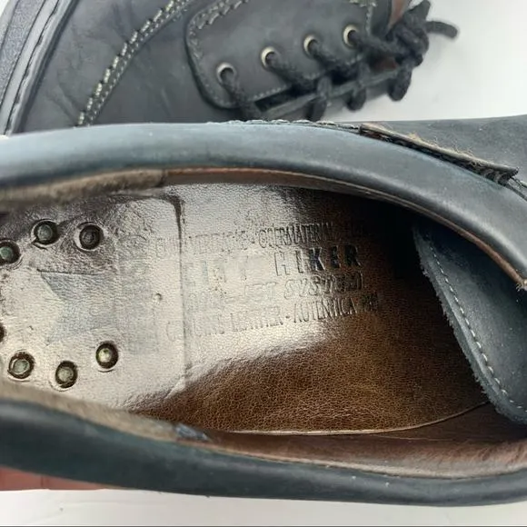 Mephisto City Hiker Lace Up Leather Shoes Black