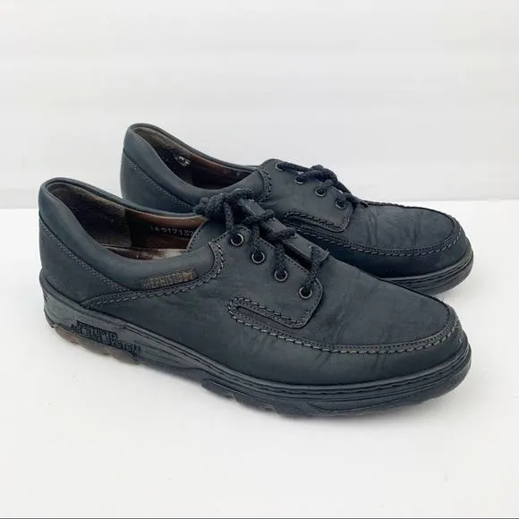 Mephisto City Hiker Lace Up Leather Shoes Black