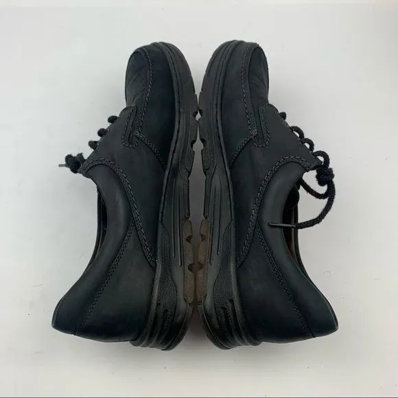 Mephisto City Hiker Lace Up Leather Shoes Black