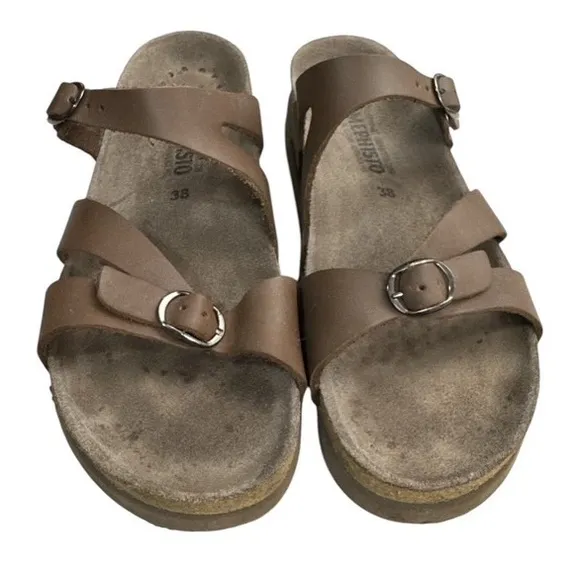 Mephisto'Hannel' Sandal Dark Brown Scratch Women’s’ Size EU 38 US 8