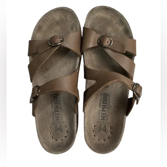 Mephisto'Hannel' Sandal Dark Brown Scratch Women’s’ Size EU 38 US 8