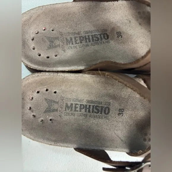 Mephisto'Hannel' Sandal Dark Brown Scratch Women’s’ Size EU 38 US 8