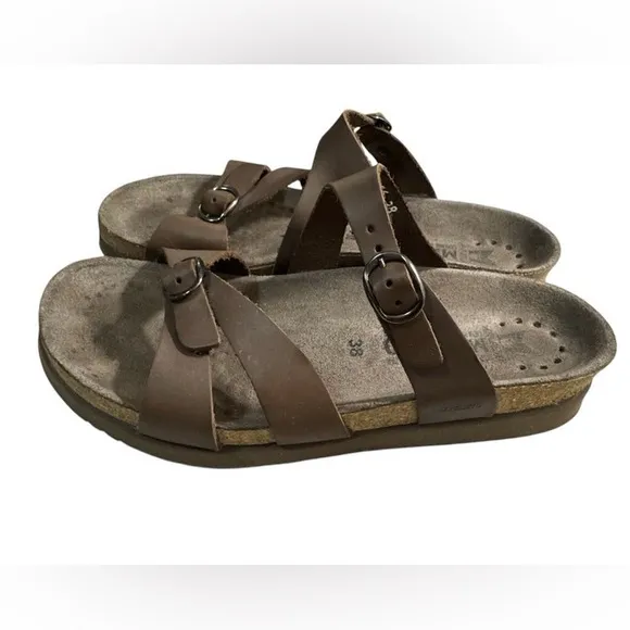 Mephisto'Hannel' Sandal Dark Brown Scratch Women’s’ Size EU 38 US 8