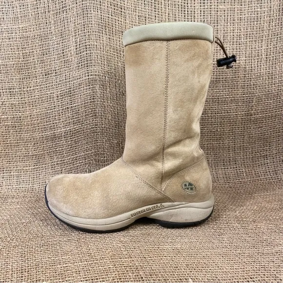 Merrell Boots Natural Shearling Winter Slip On  Size 6.5