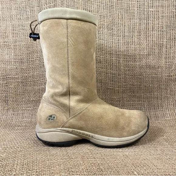 Merrell Boots Natural Shearling Winter Slip On  Size 6.5