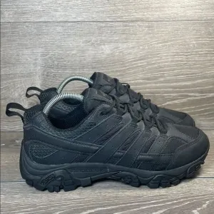 Merrell Moab 2 Tactical Black Leather Women’s Sz 9.5 Vibram Sole Low Lace Shoes