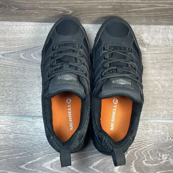 Merrell Moab 2 Tactical Black Leather Women’s Sz 9.5 Vibram Sole Low Lace Shoes