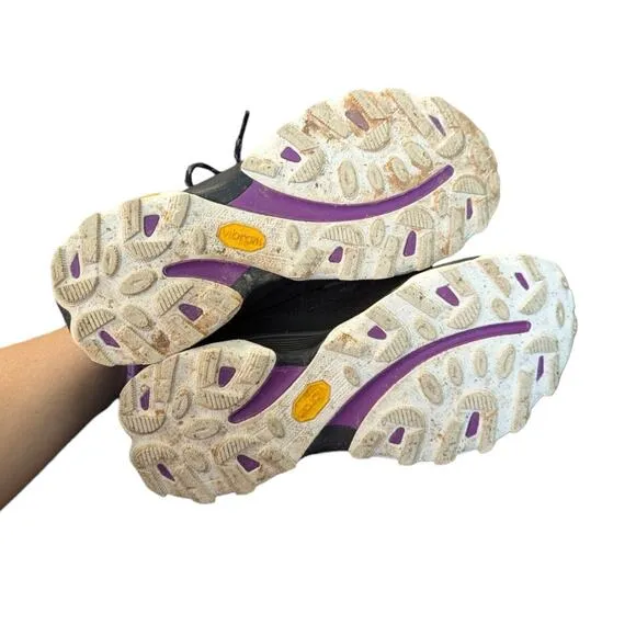 Merrell Moab Speed Hiking Shoes Womens 6.5 Wide Black Purple Gorpcore Outerwear
