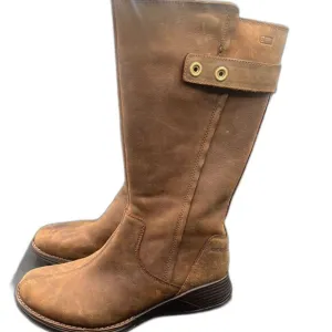 MERRELL Travvy Tall Waterproof Boot WOMENS Size 7.5 US UK 5 BROWN LEATHER J02118