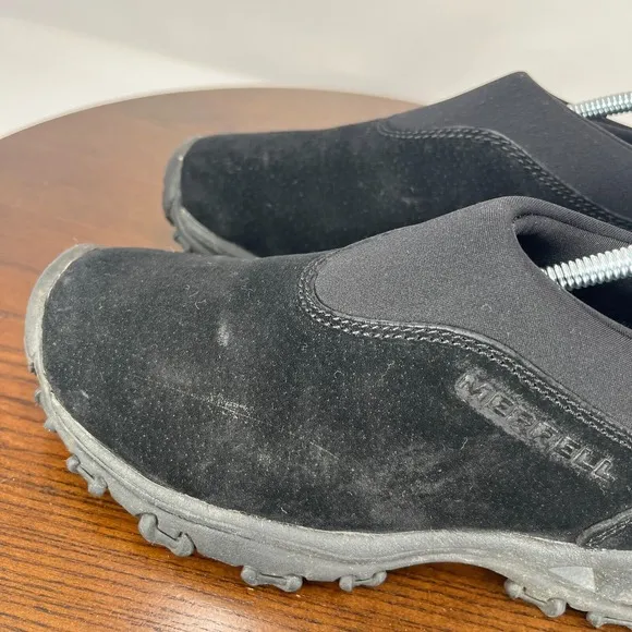 Merrell Winter Moc Shoes Women's Size 6 Black Suede Comfort Slip On Hiking 80874